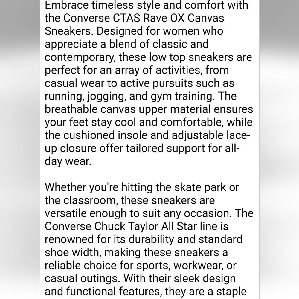 Converse‎ CTAS Rave Ox Sneakers- White - Picture 5 of 10
